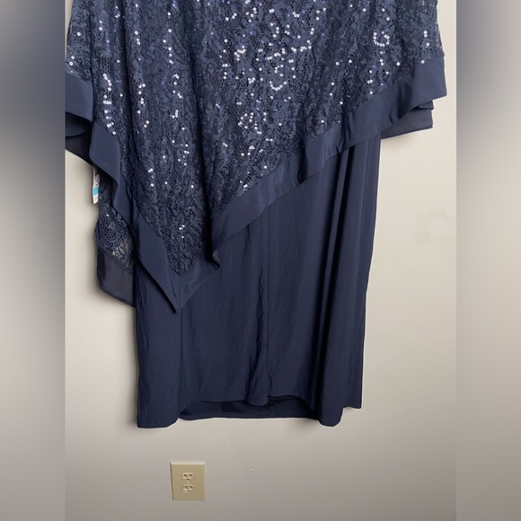 R&M Richards 8749W Blue Short Plus Size Mother Of The Bride Size 20W NWT - Picture 11 of 12